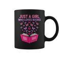 Just A Girl Who Loves Books Butterflies Reading Graphic Print Coffee Mug