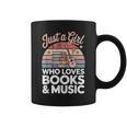 Just a Girl Who Loves Books And Music Graphic Print Coffee Mug