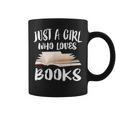 Just A Girl Who Loves Books Reader Lover T-Shirt Graphic Print Coffee Mug
