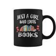 Just A Girl Who Loves Books Reading Graphic Print Coffee Mug