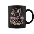 Just a Girl Who Loves Books Reading Lover Aesthetic Graphic Print Coffee Mug