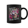 Just A Girl Who Loves Books And Wolves Cute Reading Nerd Graphic Print Coffee Mug