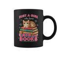 Just A Girl Who Loves Cats & Books Shirt Women Bookworm Graphic Print Coffee Mug Just A Girl Who Loves Cats & Books Shirt Women Bookworm Graphic Print Coffee Mug
