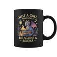 Just a Girl Who Loves Cute Dragons And Books Graphic Print Coffee Mug Just a Girl Who Loves Cute Dragons And Books Graphic Print Coffee Mug