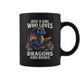 Just A Girl Who Loves Dragons And Books Graphic Print Coffee Mug Just A Girl Who Loves Dragons And Books Graphic Print Coffee Mug