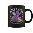 Just A Girl Who Loves Dragons And Books Cute Fantasy Graphic Print Coffee Mug