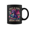 Just a Girl Who Loves Dragons And Books Dragon Graphic Print Coffee Mug