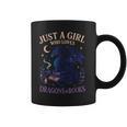 Just a Girl Who Loves Dragons And Books Fantasy Graphic Print Coffee Mug Just a Girl Who Loves Dragons And Books Fantasy Graphic Print Coffee Mug