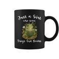 Just A Girl Who Loves Frogs And Books Cute Reading Graphic Print Coffee Mug