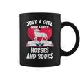Just A Girl Who Loves Horses And Books Heart Reading Graphic Print Coffee Mug