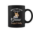 Just A Girl Who Loves Jesus And Corgis And Books Graphic Print Coffee Mug