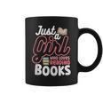 Just A Girl Who Loves Reading Books Book Nerd Librarian Graphic Print Coffee Mug