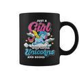 Just A Girl Who Loves Unicorns And Books Animal Reading Graphic Print Coffee Mug