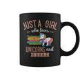 Just A Girl Who Loves Unicorns And Books Women Reading Graphic Print Coffee Mug