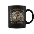 Just A Girl Who Loves Wolves And Books Fantasy Wolf Reader Graphic Print Coffee Mug