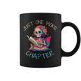 Just One More Chapter Skeleton Reading Book Nerd Quote Graphic Print Coffee Mug