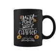 Just One More Chapter Tee Book Lover With Sunflowers Graphic Print Coffee Mug