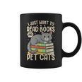 I Just Want To Read Books And Pet Cats Cat Reading Graphic Print Coffee Mug I Just Want To Read Books And Pet Cats Cat Reading Graphic Print Coffee Mug