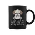 I Just Want To Read Books And Pet My Shih Tzu Dog Kawaii For Men Women Kids Graphic Print Coffee Mug