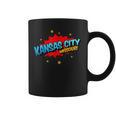 Kansas City Missouri MO Pop Art Comic Book Inspired Graphic Print Coffee Mug