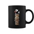 Kawaii Reading Books And Tea Panda Graphic Print Coffee Mug