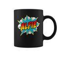 Kids Boys Alfie Name Comic Book Superhero Graphic Print Coffee Mug Kids Boys Alfie Name Comic Book Superhero Graphic Print Coffee Mug