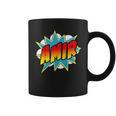 Kids Boys Amir Name Comic Book Superhero Graphic Print Coffee Mug Kids Boys Amir Name Comic Book Superhero Graphic Print Coffee Mug