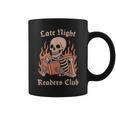 Late Night Readers Club Skeleton Book Lover Graphic Print Coffee Mug