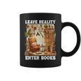 Leave Reality Enter Books Bookworm Reading Book Graphic Print Coffee Mug Leave Reality Enter Books Bookworm Reading Book Graphic Print Coffee Mug