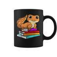Leopard Gecko With Book Lizard Reptile Lover Graphic Print Coffee Mug