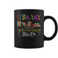 Librarian Adventure Book Reader Library Book Graphic Print Coffee Mug