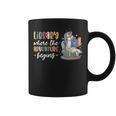 Librarian Book Reader Reading Unicorn Adventure Graphic Print Coffee Mug