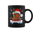 Librarian Book Santa Hat Reader Snow Pajamas Christmas Graphic Print Coffee Mug