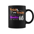 Librarian Halloween Trick Or Treat Bat & Books Graphic Print Coffee Mug