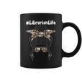 Librarian Teacher Messy Bun Life Book Library Back To School Graphic Print Coffee Mug