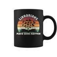 Librarians Make Shhh Happen Open Book Librarian Graphic Print Coffee Mug