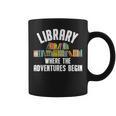 Library Art For Men Women Bookworm Reading Book Lovers Graphic Print Coffee Mug