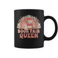 Library Book Fair Queen Vibe Groovy Retro School Reading Graphic Print Coffee Mug