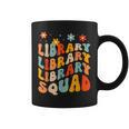 Library Squad Team Librarian Teacher Book Lover Retro Groovy Graphic Print Coffee Mug Library Squad Team Librarian Teacher Book Lover Retro Groovy Graphic Print Coffee Mug