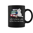 Life Is Better With Coffee Cats And Books Book Lover Graphic Print Coffee Mug Life Is Better With Coffee Cats And Books Book Lover Graphic Print Coffee Mug