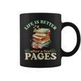 Life Is Better After A Few Pages Book Lover Reading Quote Graphic Print Coffee Mug