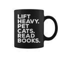 Lift Heavy Pet Cats Read Books Gym Workout Weight Lifter Graphic Print Coffee Mug