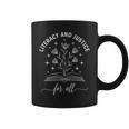 Literacy And Justice For All Feminist Book Activist Graphic Print Coffee Mug