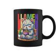 Llamen Cute Kawaii Llama Eating Ramen And Reading Books Graphic Print Coffee Mug