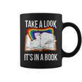 Take A Look It's In A Book Rainbow Bookworm And Book Lover Graphic Print Coffee Mug