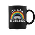 Take A Look It's In A Book Rainbow Reading Literary Graphic Print Coffee Mug