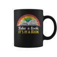 Take A Look It's A Book Retro Rainbow T-Shirt Graphic Print Coffee Mug