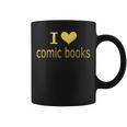 I Love Comic Books Manga Graphic Novel Heart Graphic Print Coffee Mug