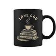 Love God Drink Coffee Read Books Graphic Book Reader Graphic Print Coffee Mug
