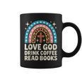 Love God Drink Coffee Read Books Graphic Print Coffee Mug